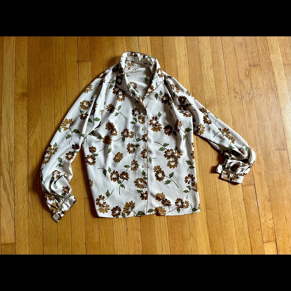 SOLD Vintage Mr. Ken Floral Disco Shirt - Picture 7 of 9